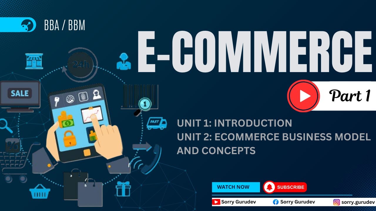 E-Commerce | Part -1 | unit 1 & 2  | BBA, BBM | Sorry Gurudev