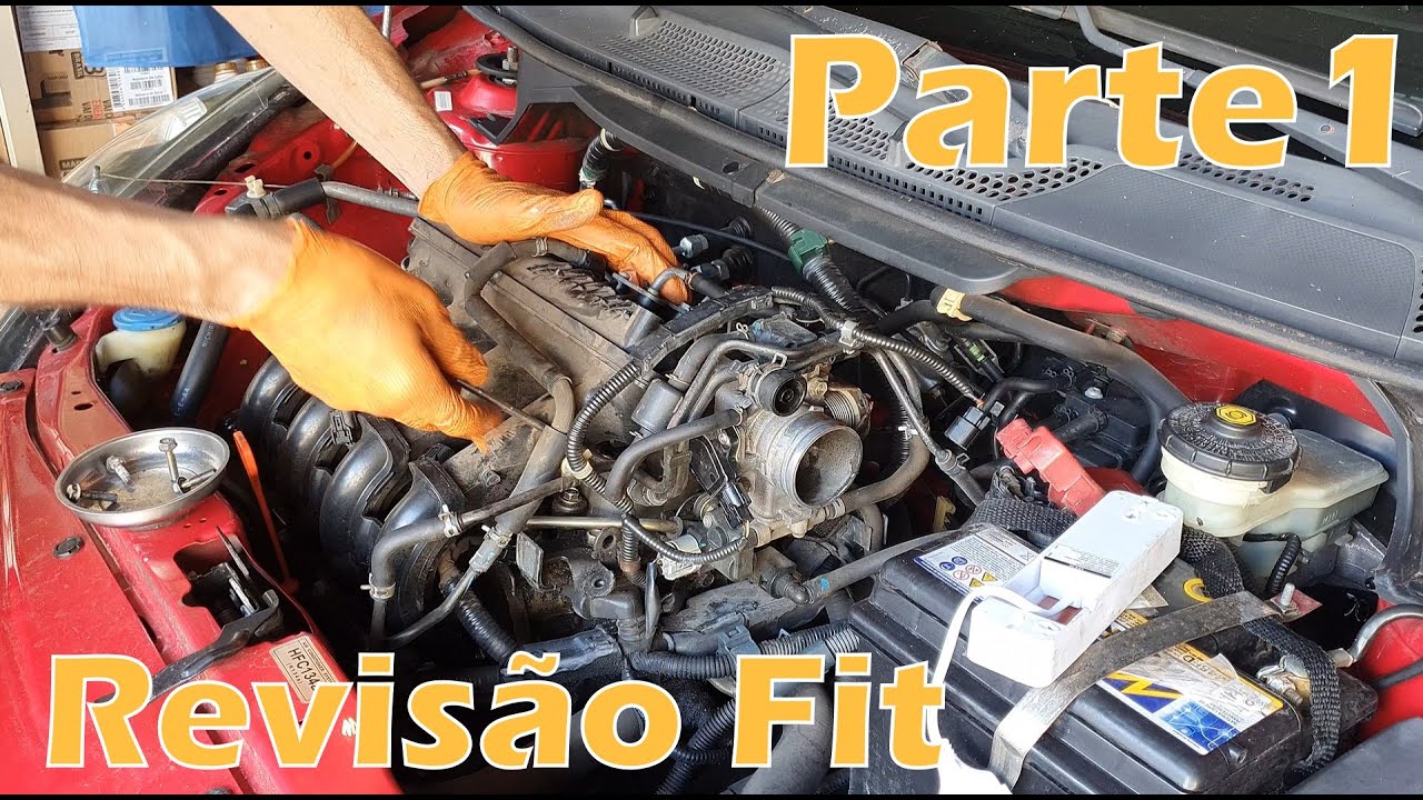 Revisão Honda Fit 1.4 2004 - Tirando bobinas e mais. - [4K]
