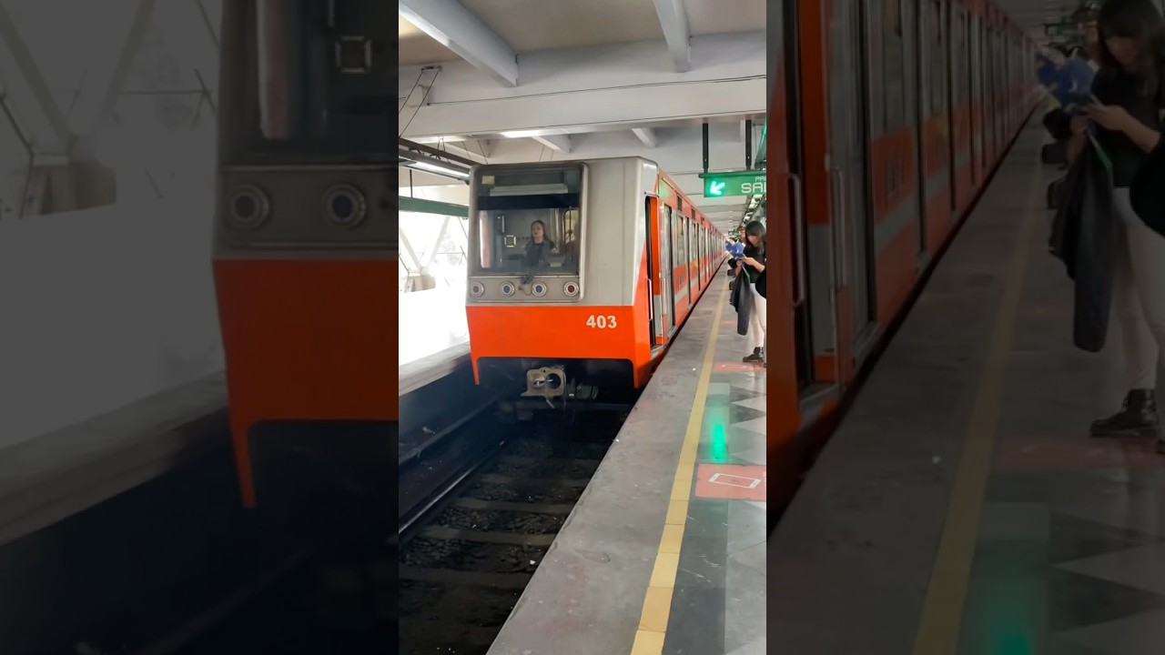 Tren MP-82F entrando a constituci&oacute;n de 1917 linea 8 #metro #lineaverde #trenes