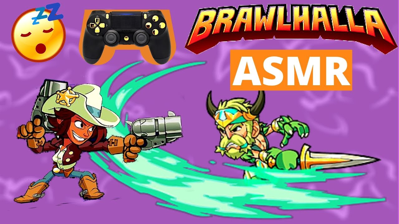ASMR Gaming - Brawlhalla😴controller sounds, gum chewing