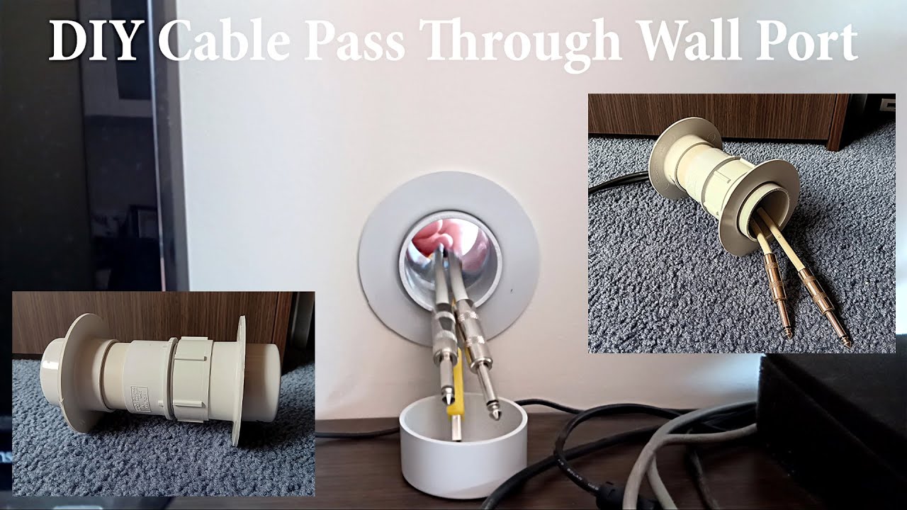 DIY Cable Pass Through Wall Port - Run Cables Through Your Wall Using PVC Fittings