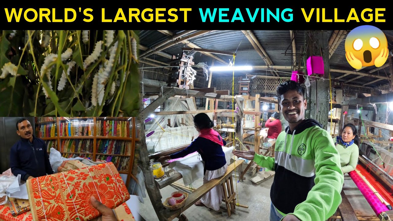 At The World's largest weaving village😲 | Sualkuchi, Kamrup District