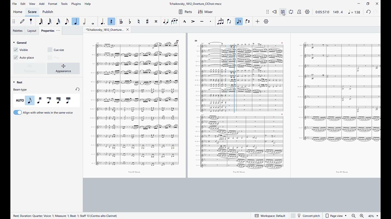 Tchaikovsky: 1812 Overture for Large Clarinet Choir