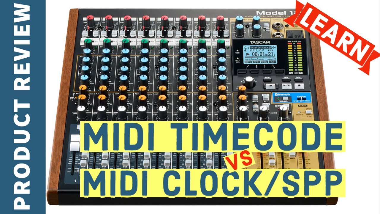 MIDI Timecode vs Clock SPP | TASCAM Model 12 | My First Studio Setup Example