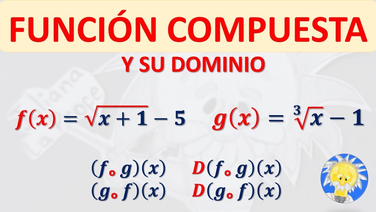 📌 FUNCIÓN COMPUESTA y su dominio (f o g funciones) | Composición de funciones | Juliana la Profe