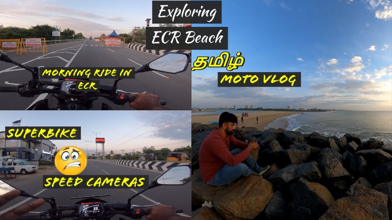Exploring ECR beach | Morning ride in ECR | sunrise | speed cameras | tamil motovlog |