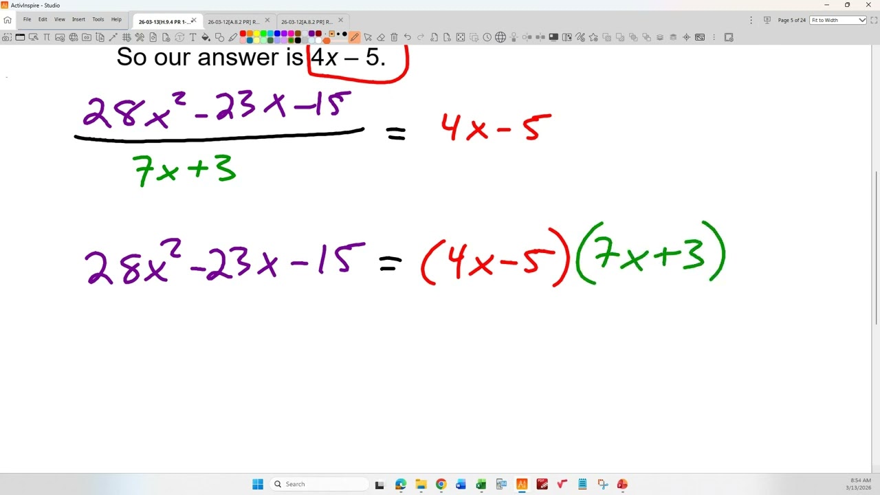 26-03-13[H.9.4 PR 1] Polynomial Long Division