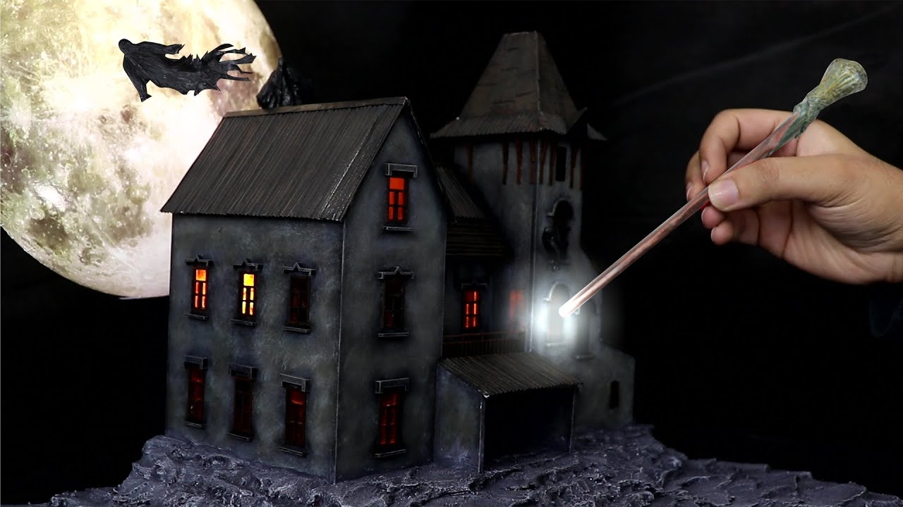 How to Make a Horror Theme Diorama / Moon Diorama / Polymer clay
