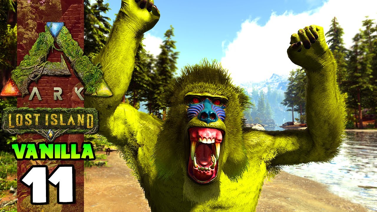 DINOPITHECUS DOMANDO A NOVA CRIATURA!!! ARK: LOST ISLAND (VANILLA) 11