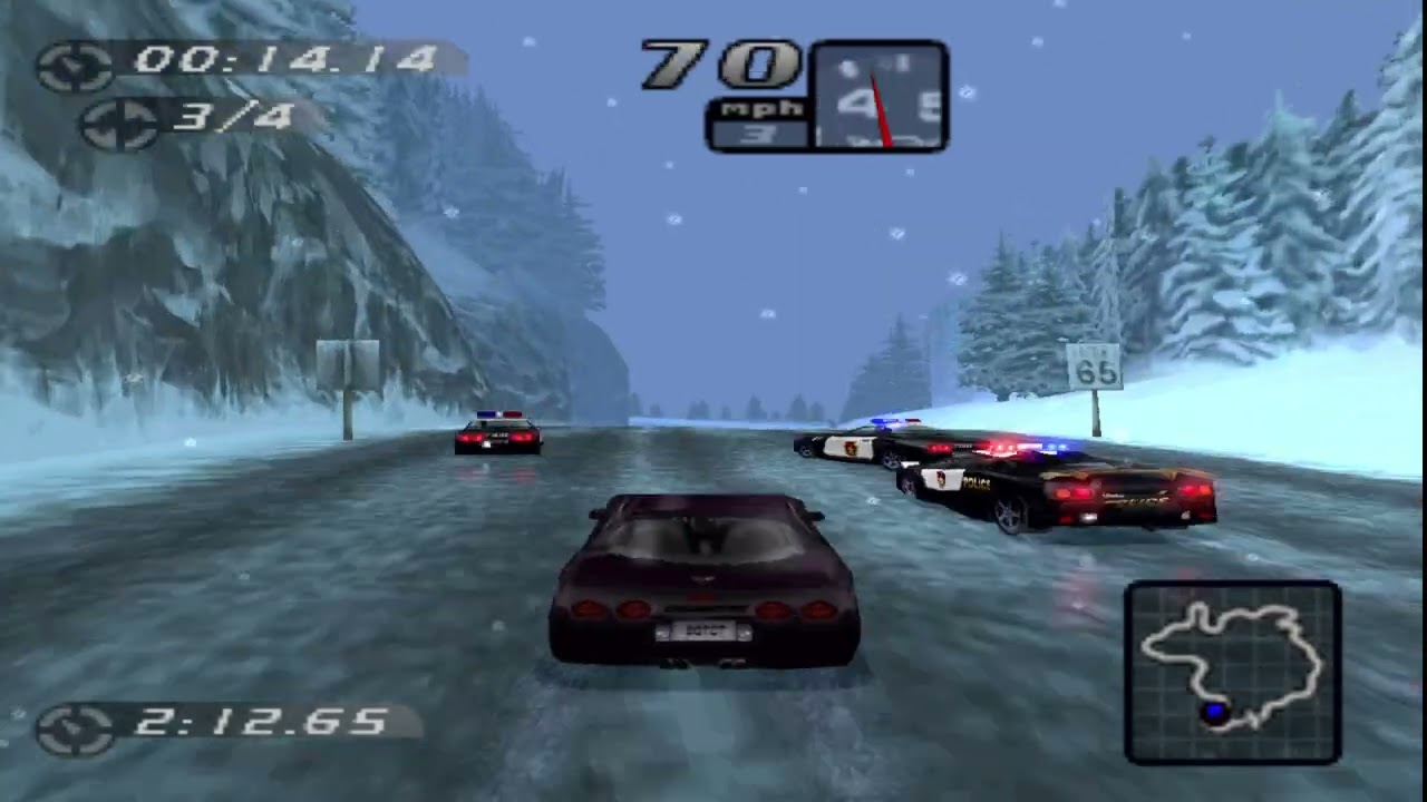 Давайте сыграем в Need For Speed ​​High Stakes (PS1 Revisited) - Snowy Ridge - Hot Pursuit - Corv...