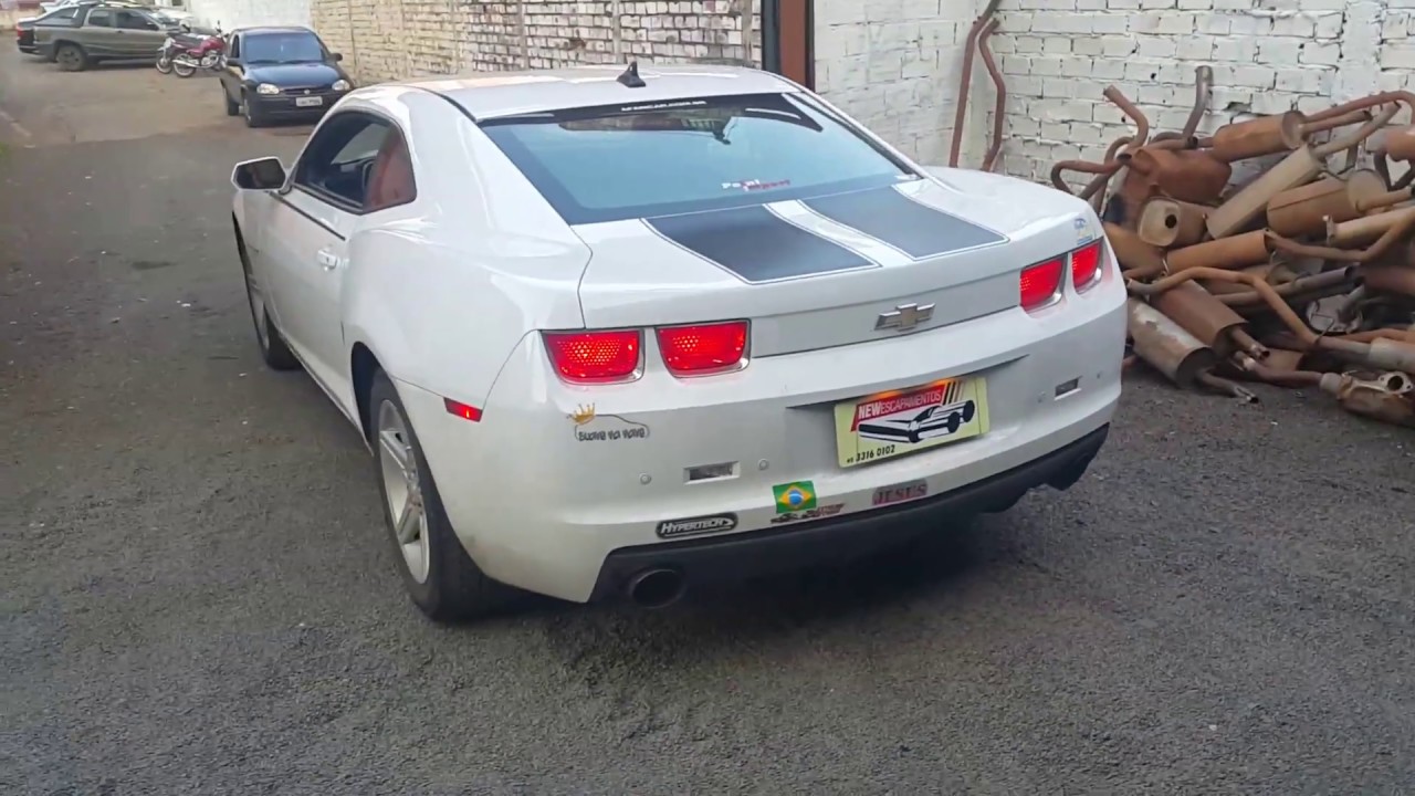 Camaro 3.6 V6 2011 ronco com escape sem abafador traseiro ponteira 5