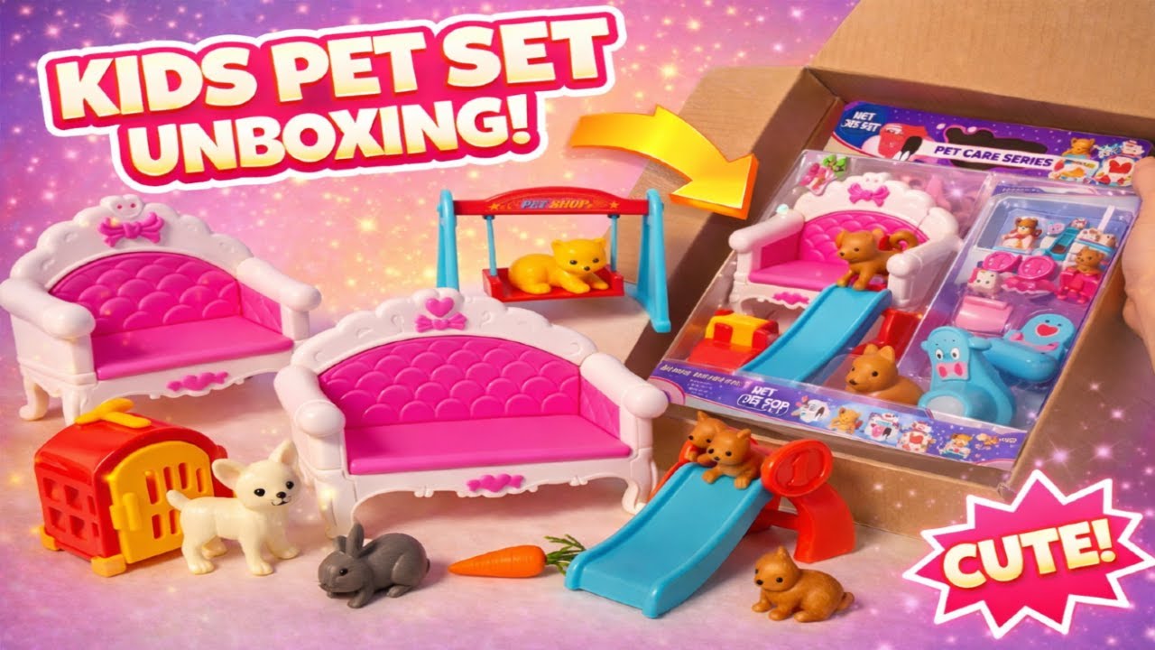 11 Minutes of Satisfying Barbie Furniture Building & Animal House Unboxing | ASMR