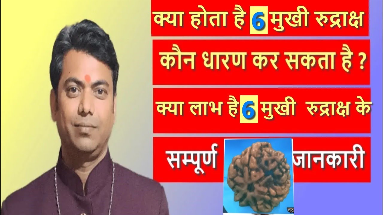 6 Mukhi Rudraksha benefits । 6 Mukhi Rudraksha । Jyotish | 6 मुखी रूद्राक्ष के फायदे । Rudraksha ।