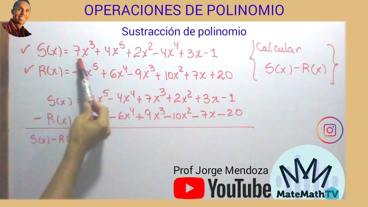 Sustracción de polinomios