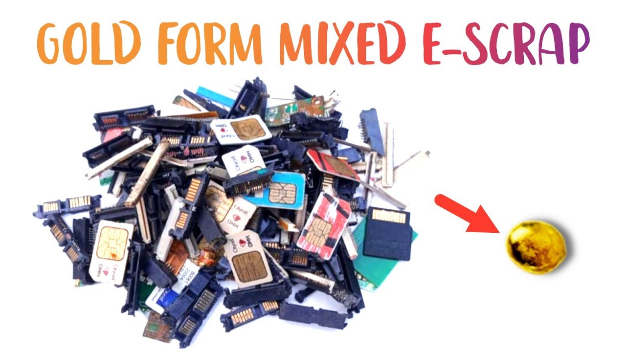 Gold Recovery from Mixed Electronics Scraps, Components, Pins, Connectors