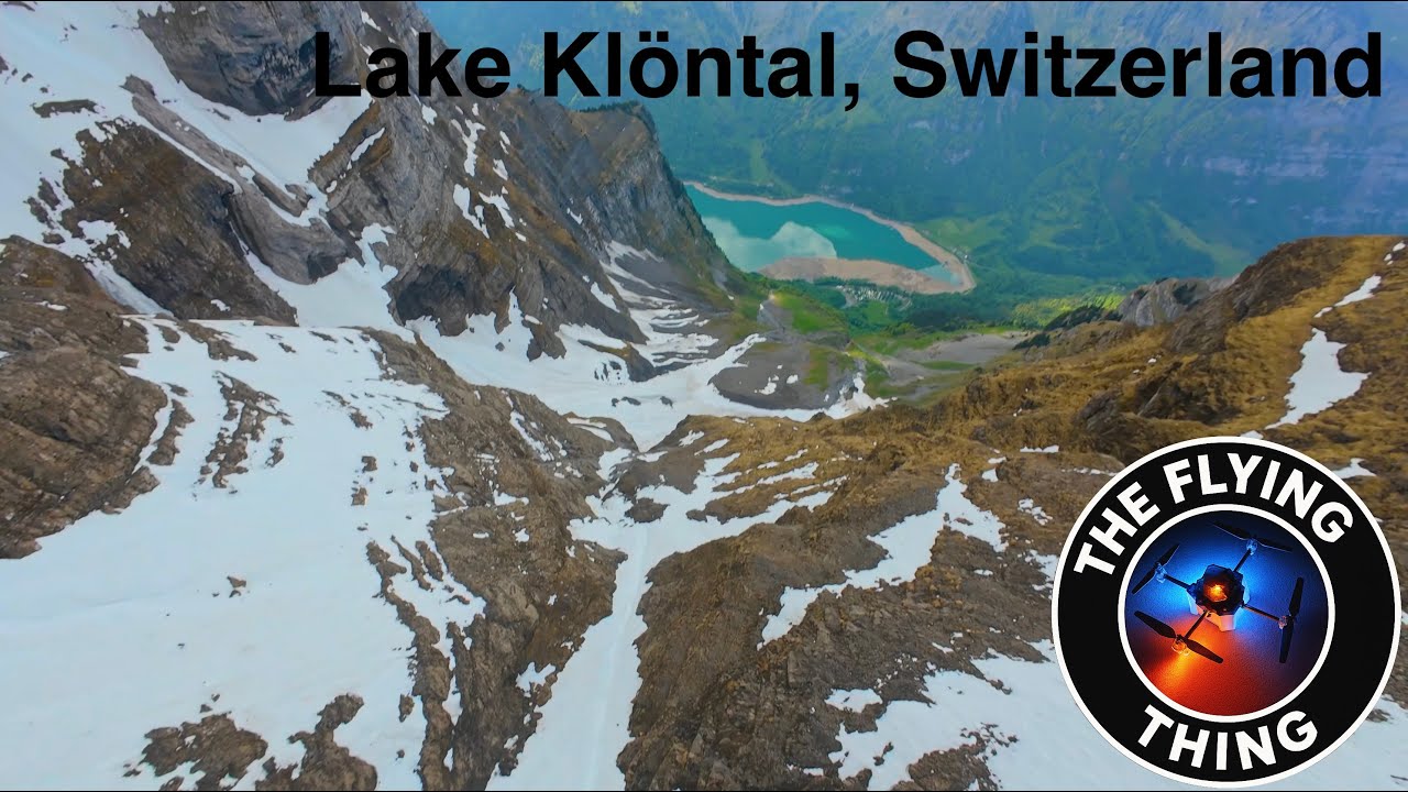 Waterfalls FPV at Lake Klöntal (Klöntalersee), Glarus, Switzerland
