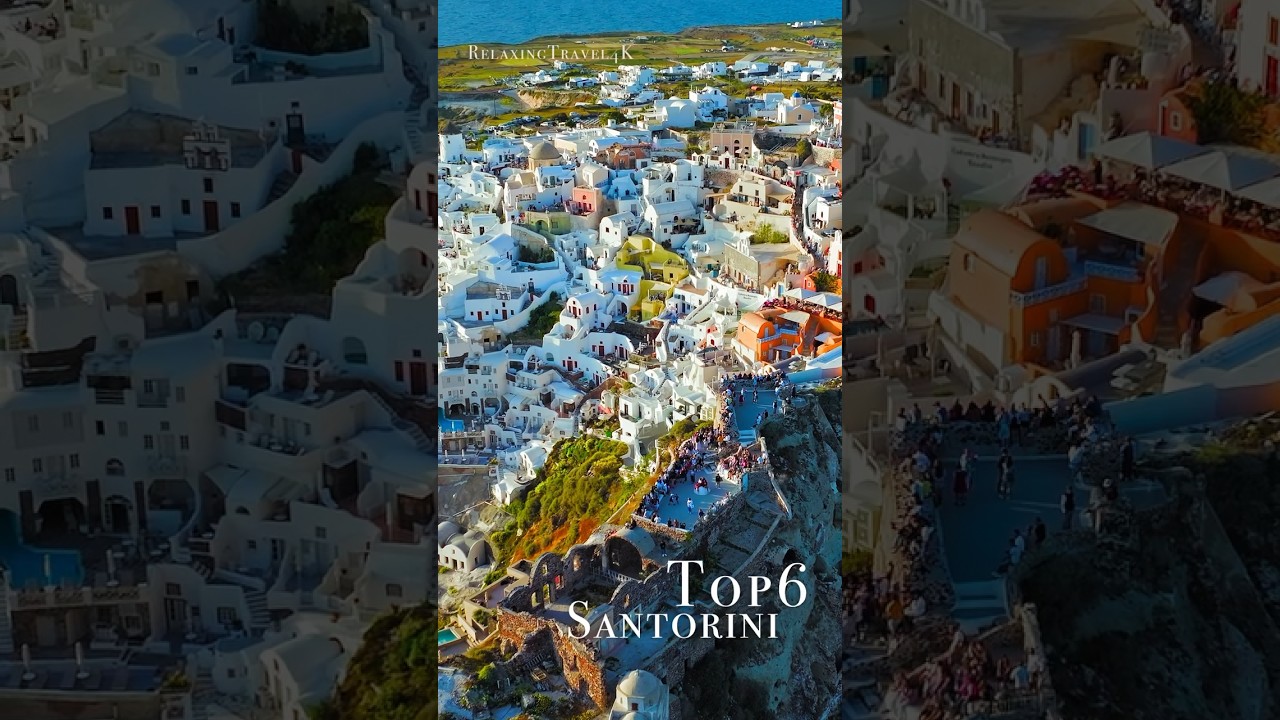 🇬🇷 Santorini Top 6 places you must visit #santorini  #greece  #drone