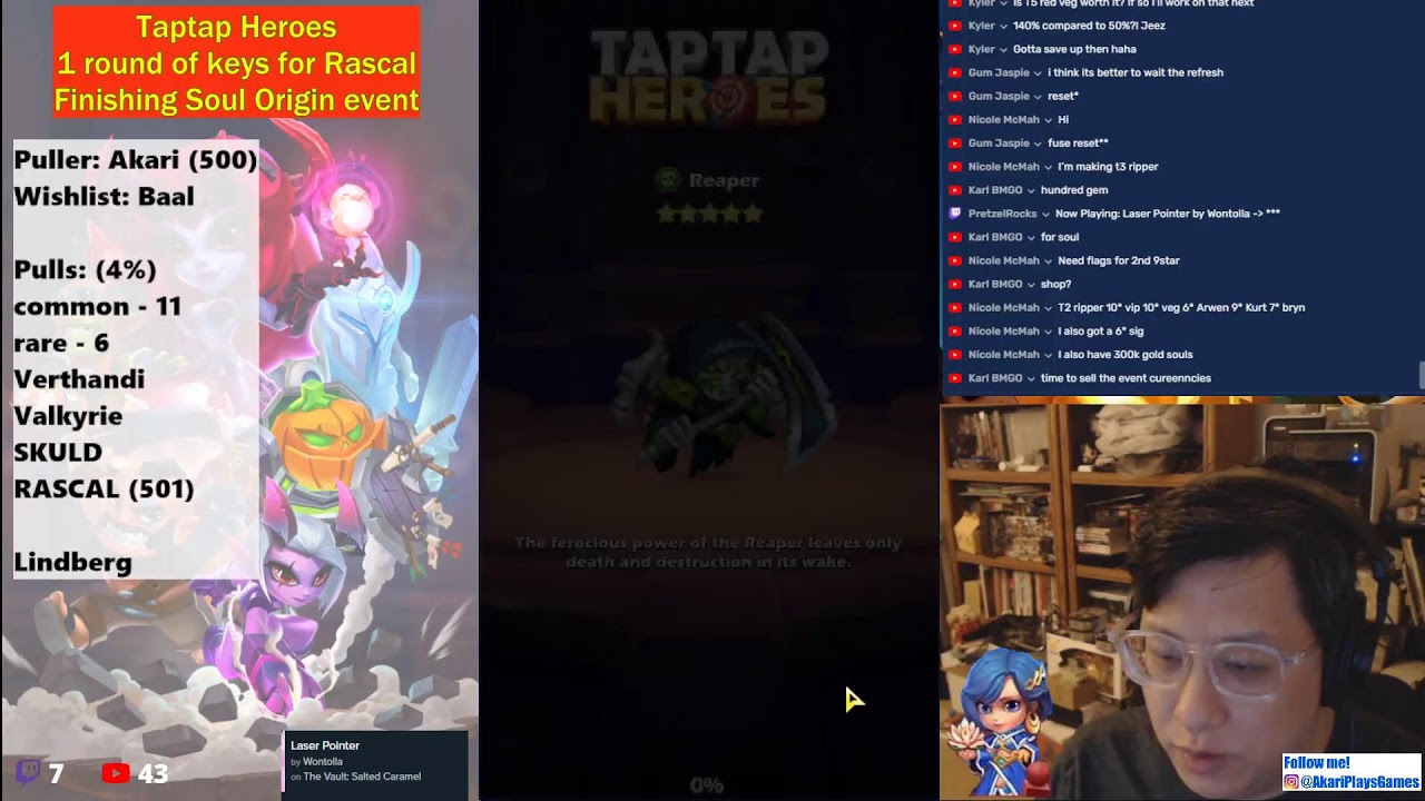 Taptap Heroes - 1 round of keys for Rascal, end of Soul Origin event