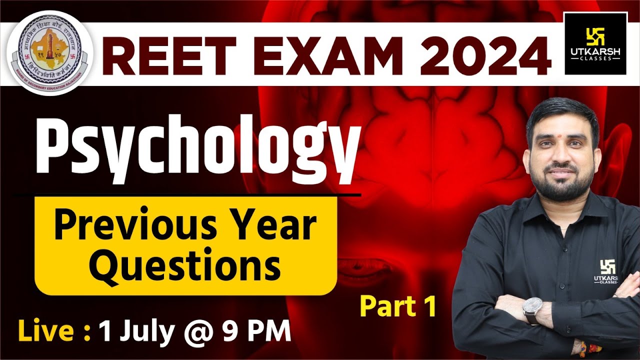 REET 2024 | Psychology | Previous Year Questions - 1 |  By Rajesh Kumawat Sir@UtkarshTeachingExams