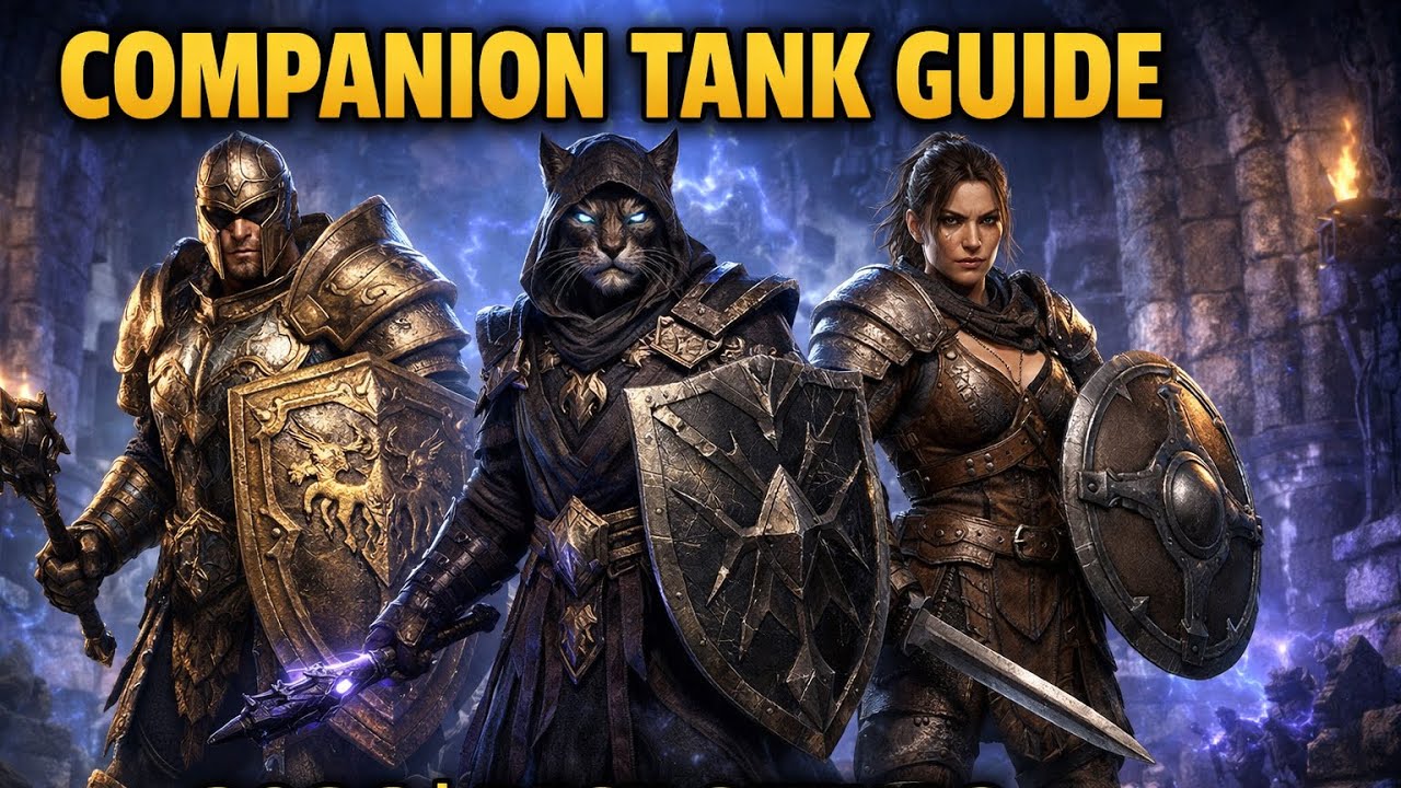 ESO Companion Tank Guide 2026: Best Setup for Bastian, Zerith-Var & Azandar (Heavy Armor Builds)