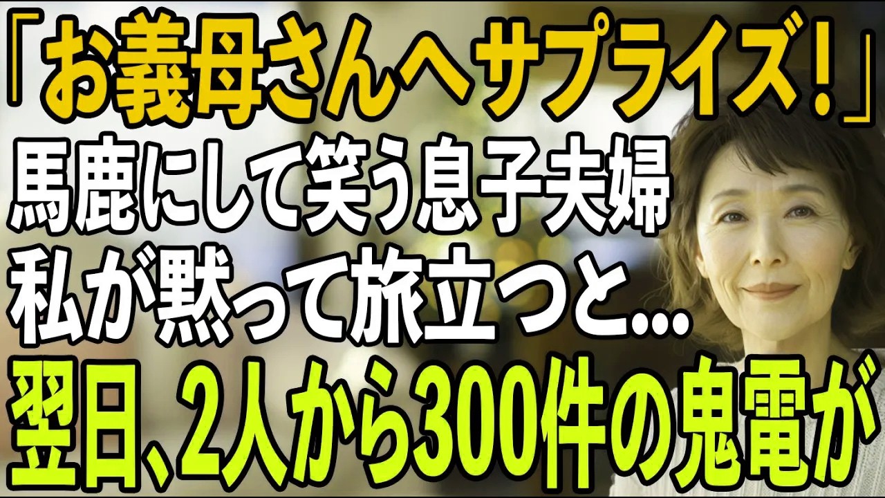 「クリスマスプレゼントだよ」微笑む息子夫婦から渡された“チケット”に、私は黙って姿を消した