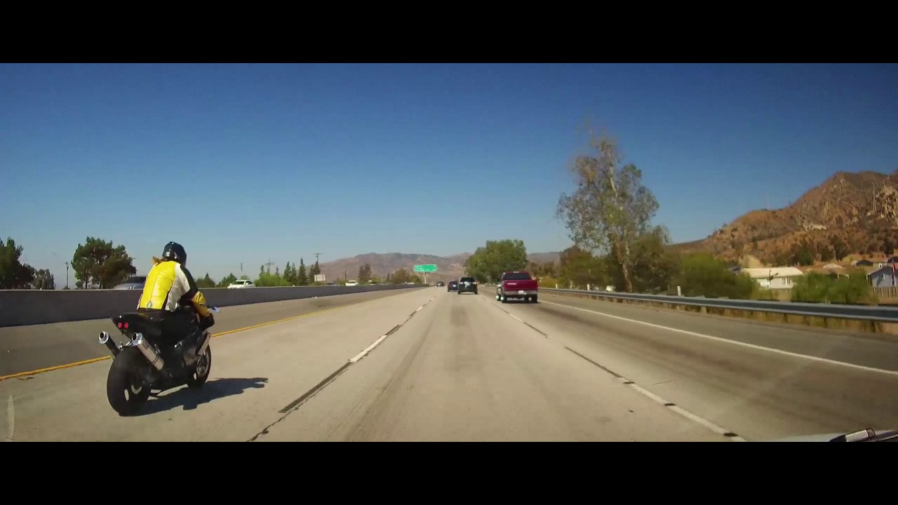 Driving on I210 The Foothill Freeway - Los Angeles