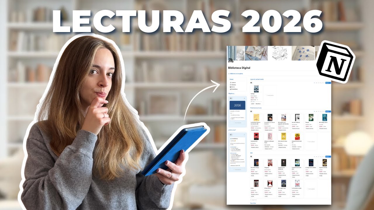 Mis OBJETIVOS de LECTURA para 2026: planificando mi año en NOTION
