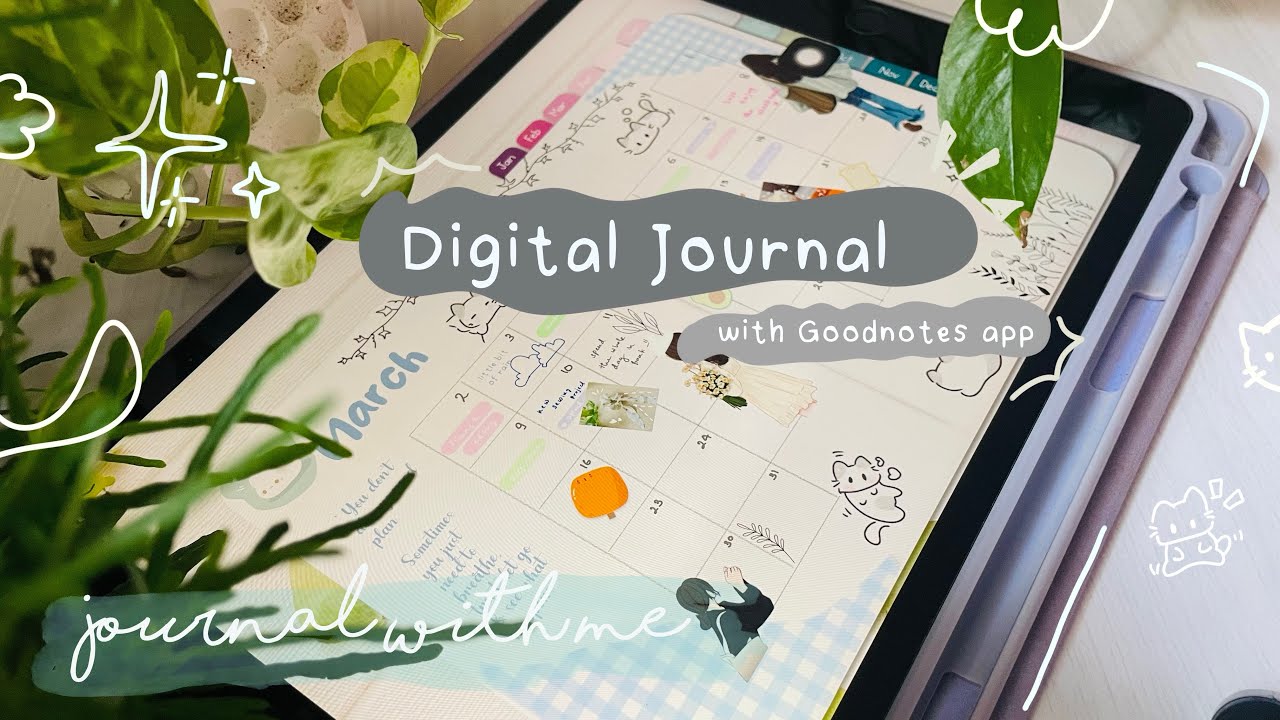 Cute iPad journal ideas | digital journaling with Goodnotes app #journalwithme