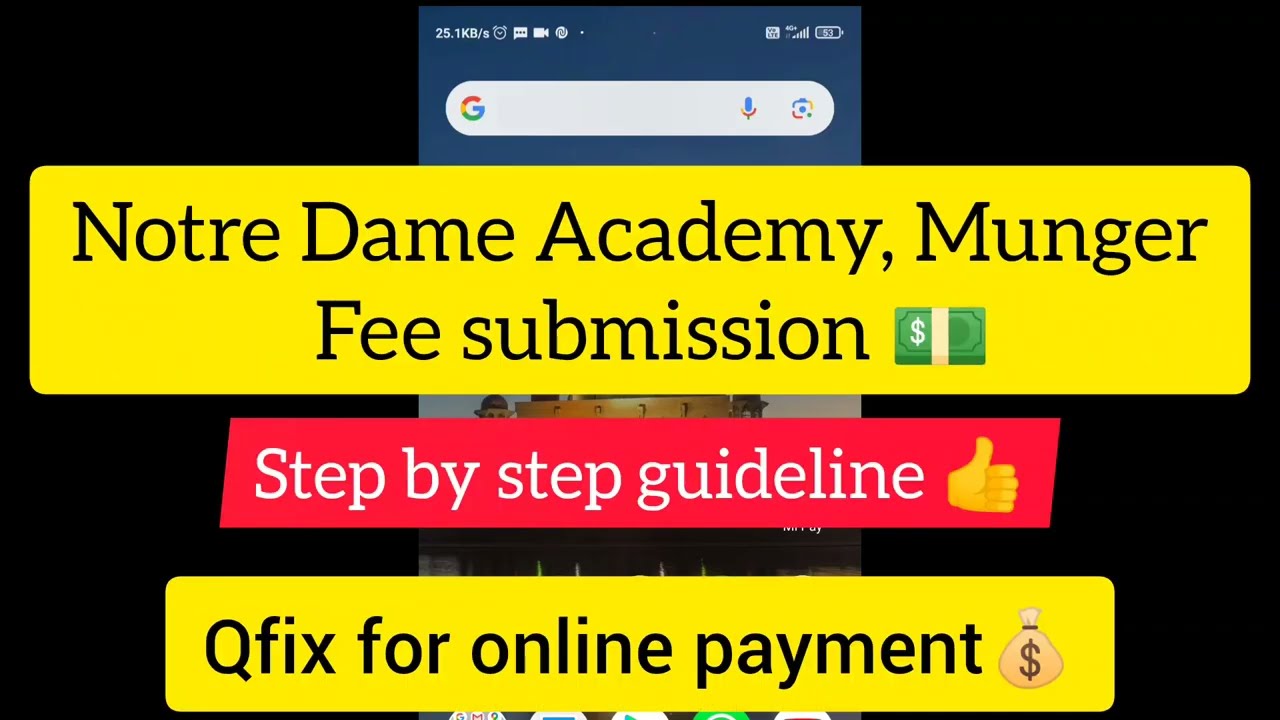 Qfix for online school payment! Notre dame academy Live payment done step by step.