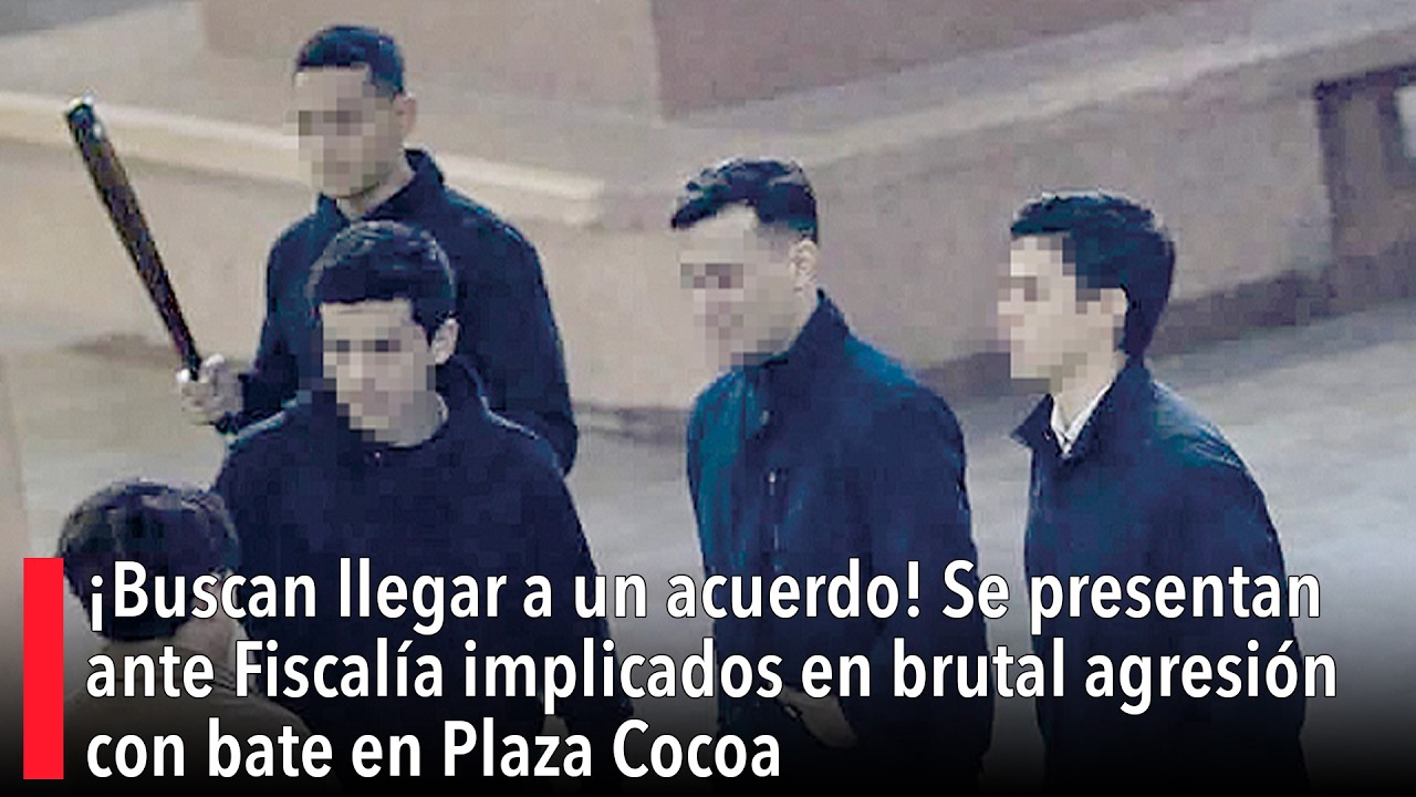 ¡Buscan llegar a un acuerdo! Se presentan ante Fiscalía implicados en brutal agresión con bate