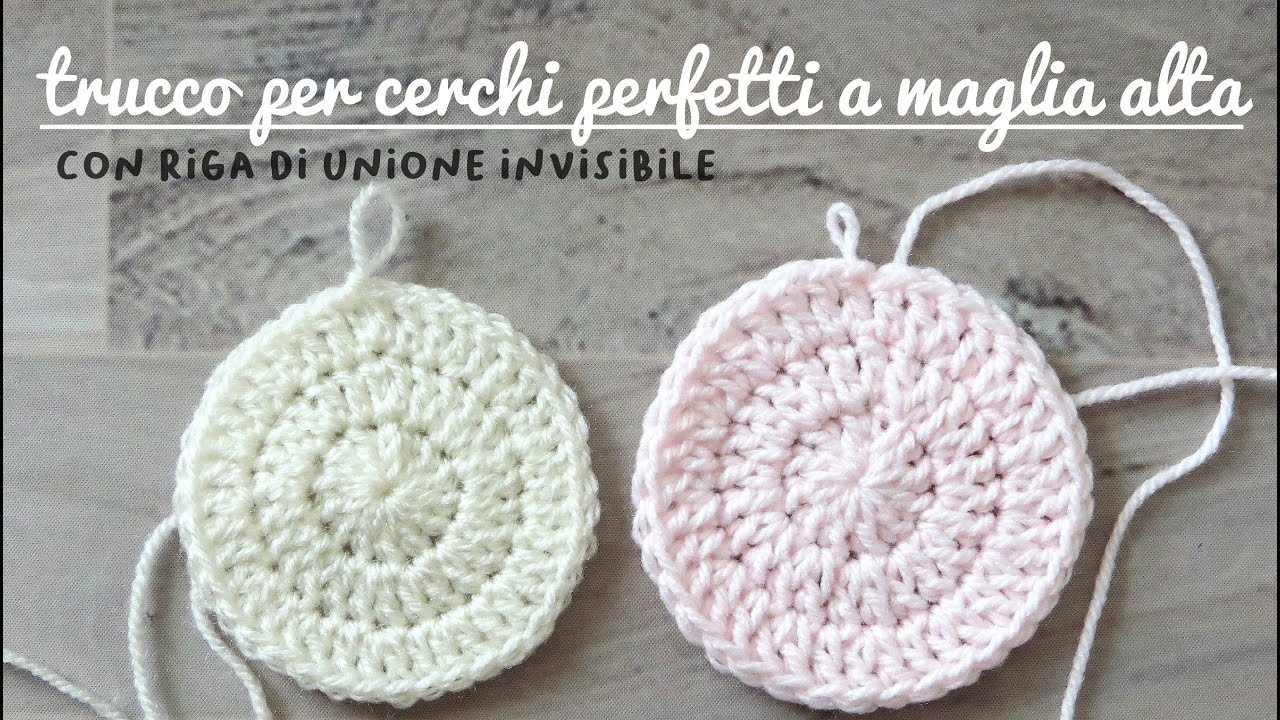 scuola di uncinetto - trucco per fare cerchi a maglia alta e cucitura invisibile