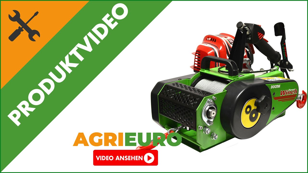 Produktvideo Docma VF150 auto-4 GX50 - Forstseilwinde mit Hondamotor - Seil &Oslash; 5mm/ 80m