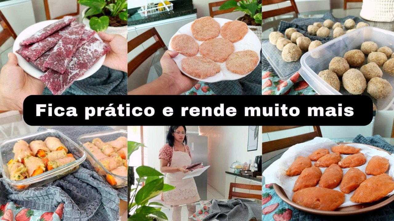 JANTAR  FACIL DE CONGELAR PRA SEMANA TODA | hambúrguer de frango e ....
