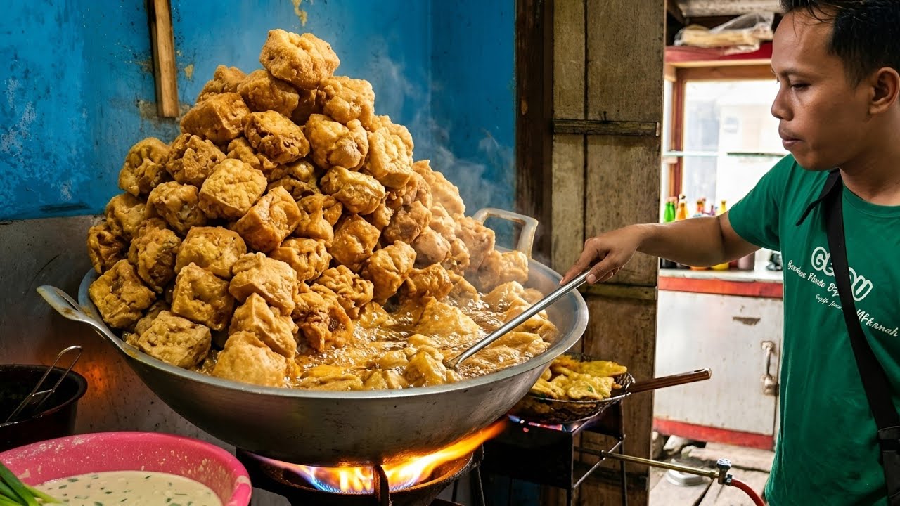 MENANGIS LIHATNYA! Jual Gorengan Komplit Sendirian, Dikeroyok Lautan Manusia Sebelum Buka!