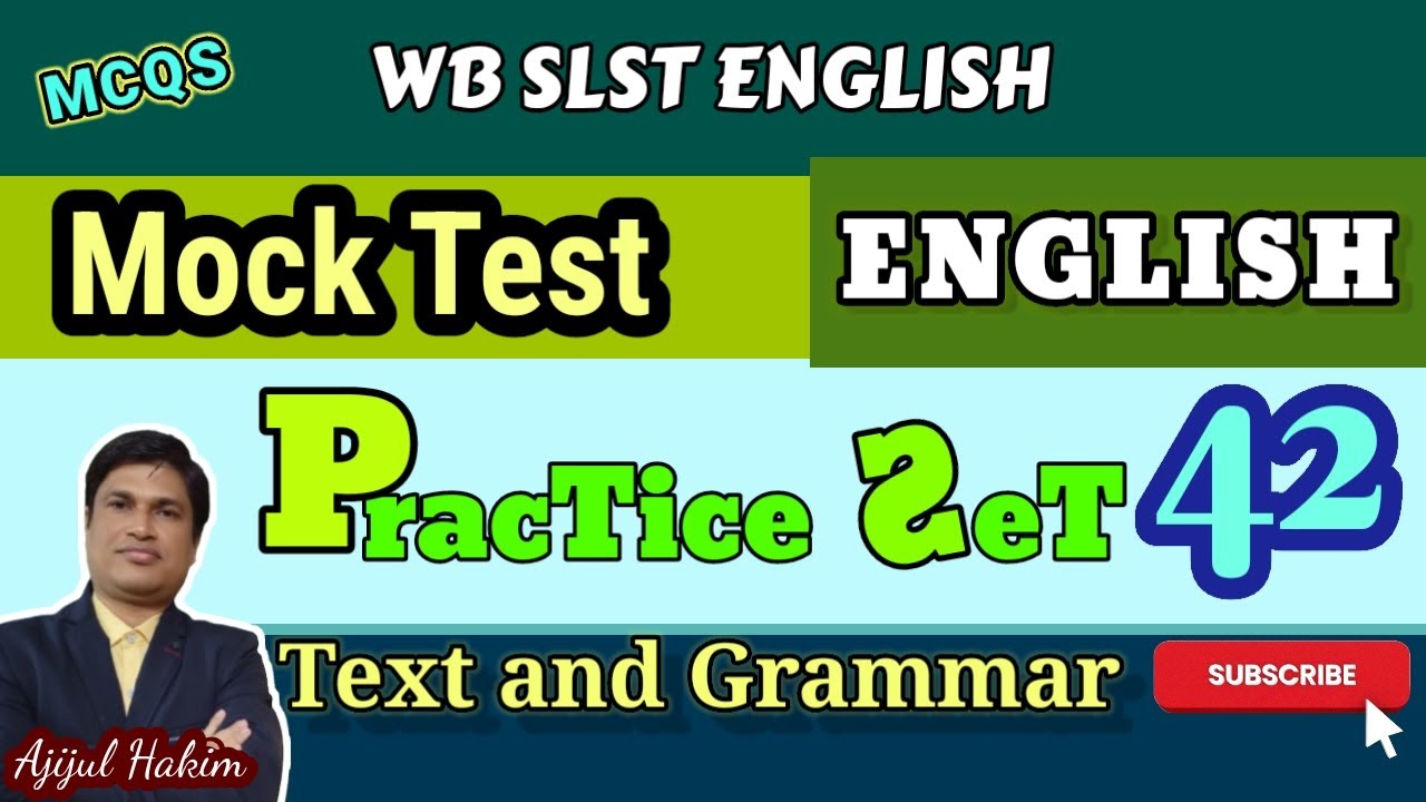 SLST English Practice Set 42। WB SLST।@slstenglish 