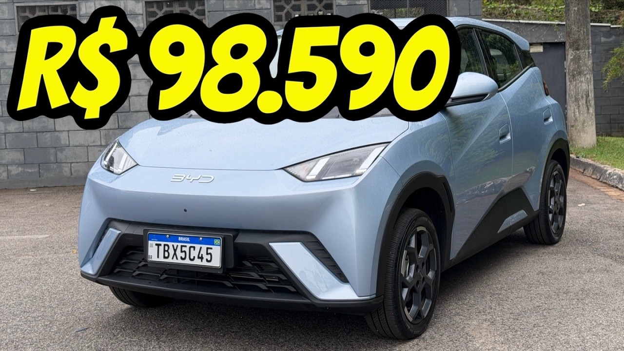 BYD Dolphin Mini 2026 - Roda 300 km com R$ 38,00 e MUITO EQUIPADO!