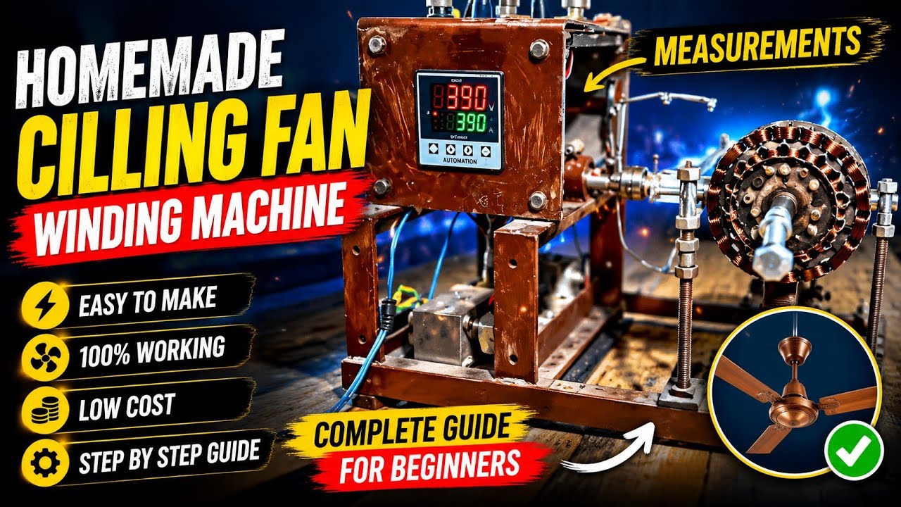 Ceiling Fan Winding Machine Kaise Banaye | Home Made Ceiling Fan Winding Machine | machine diagram