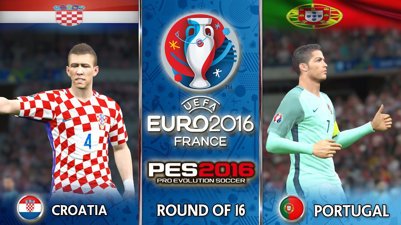 Croatia vs Portugal Euro 2016 Round of 16 PES 2016