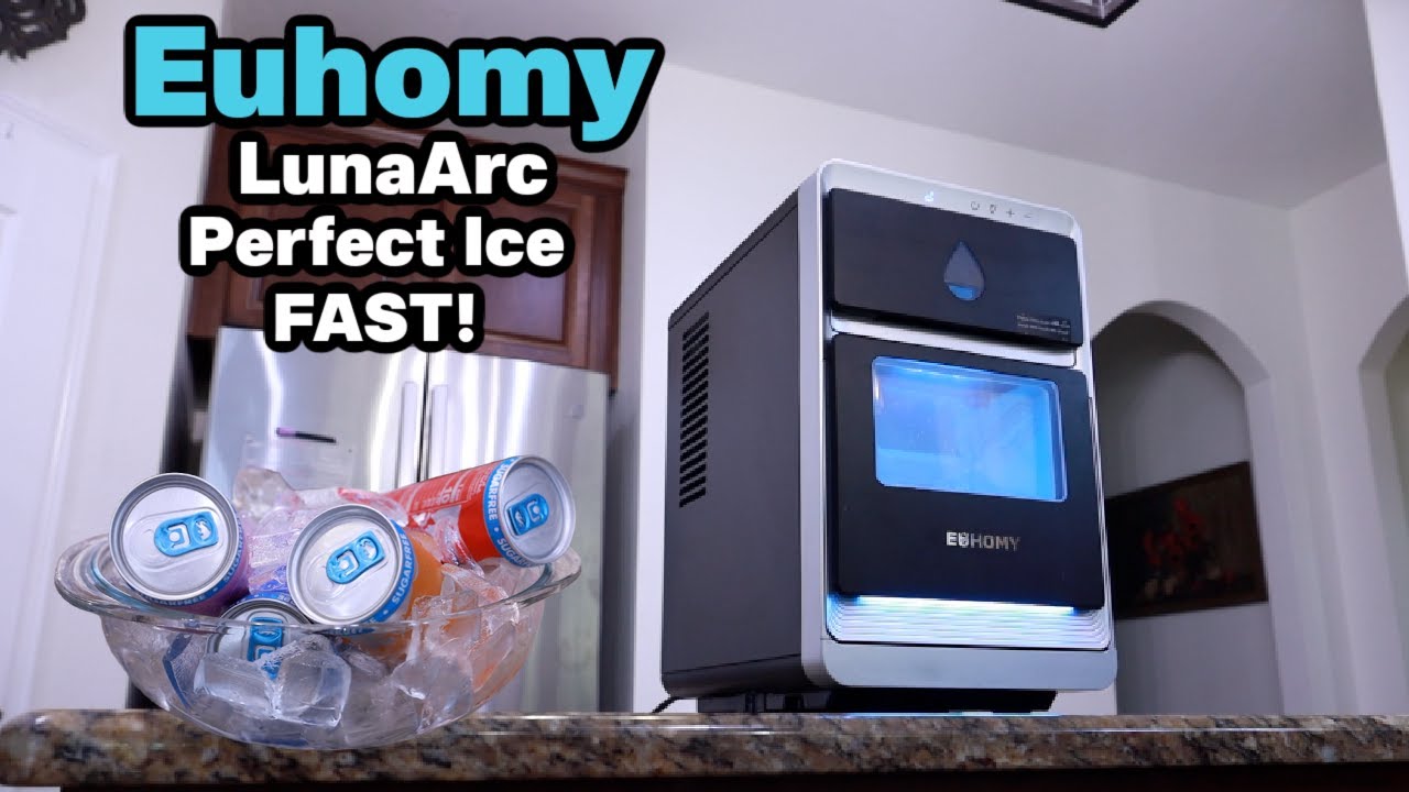 Euhomy LunaArc World's First Countertop Clear Crescent Ice Maker!