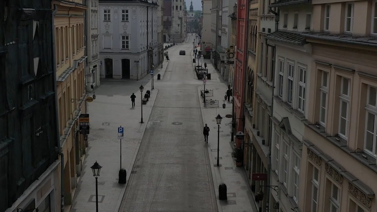 Puste polskie miasta w czasach pandemii koronawirusa.