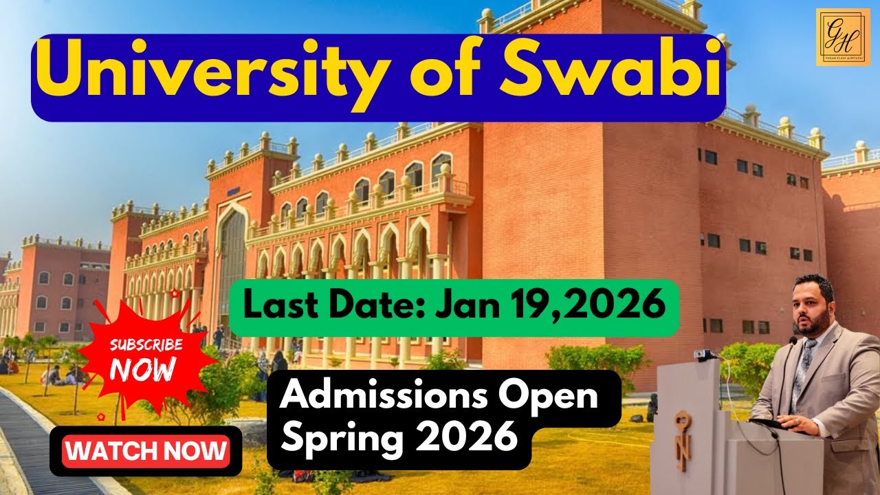 University of Swabi Spring Admissions Open 2026