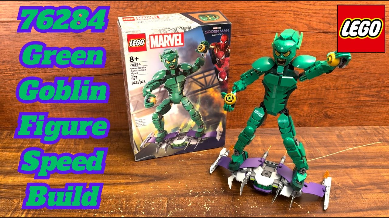 LEGO Marvel 76284 Green Goblin Construction Figure Time-lapse Speed Build Spider-man No Way Home