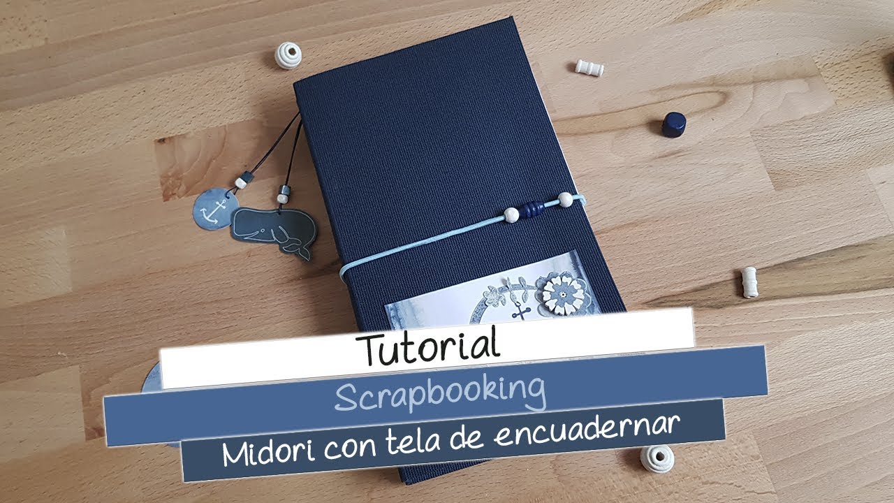 Tutorial | Scrapbooking: Midori con tela de encuadernar