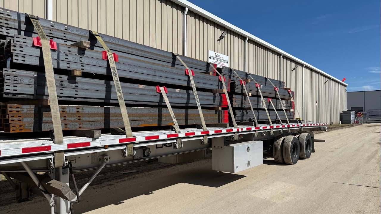 Securing Steel Beams on a Flatbed with Straps , Why & When￼