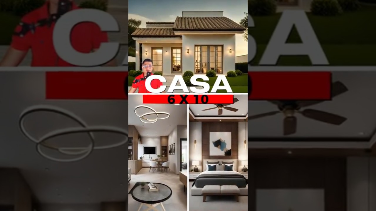 Casa de 6x10 con 3 Dormitorios y Medidas  #casas