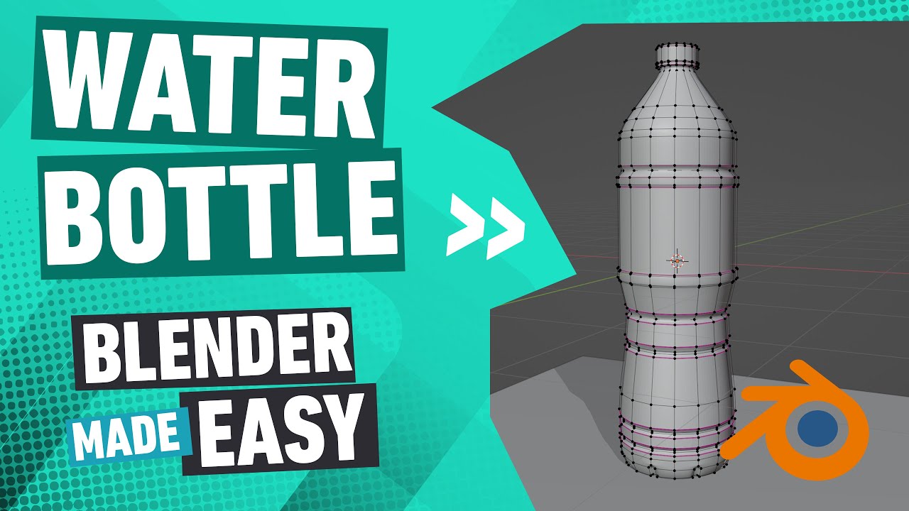 3D Plastic Water Bottle in Blender for Beginners - Easy Tutorial!