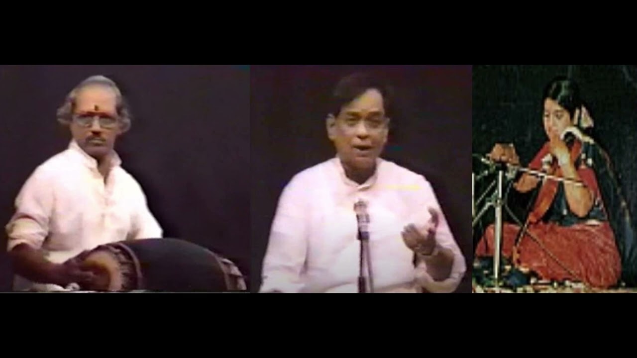 Dr. M Balamuralikrishna-Radha Narayanan-TV Gopalakrishnan Kalakshetra concert @ MMA (1980s)