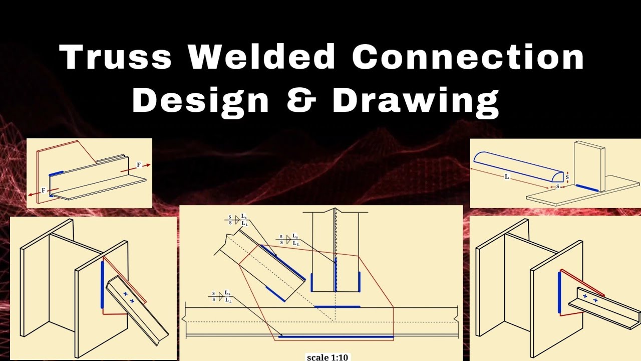 #3rd #Civil: Truss Welded Connection [Design& Drawing& Tension& Shear +Tension]