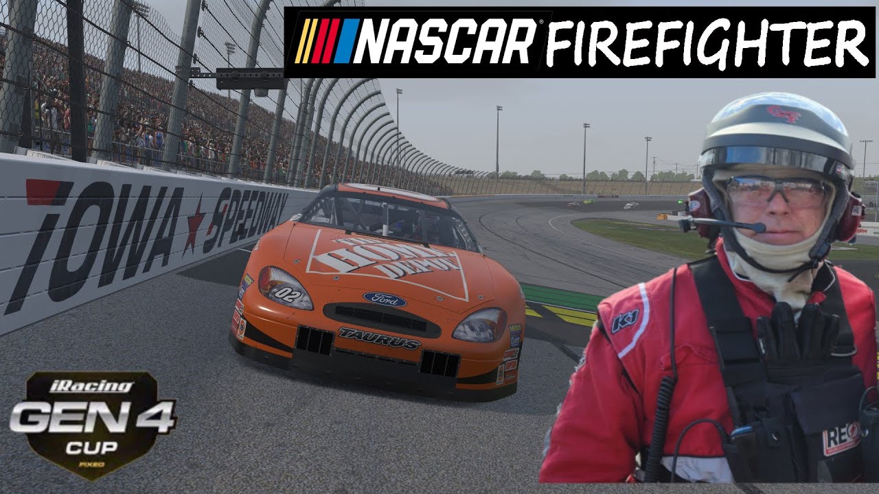 NASCAR Firefighter behind the wheel at IOWA (official)
