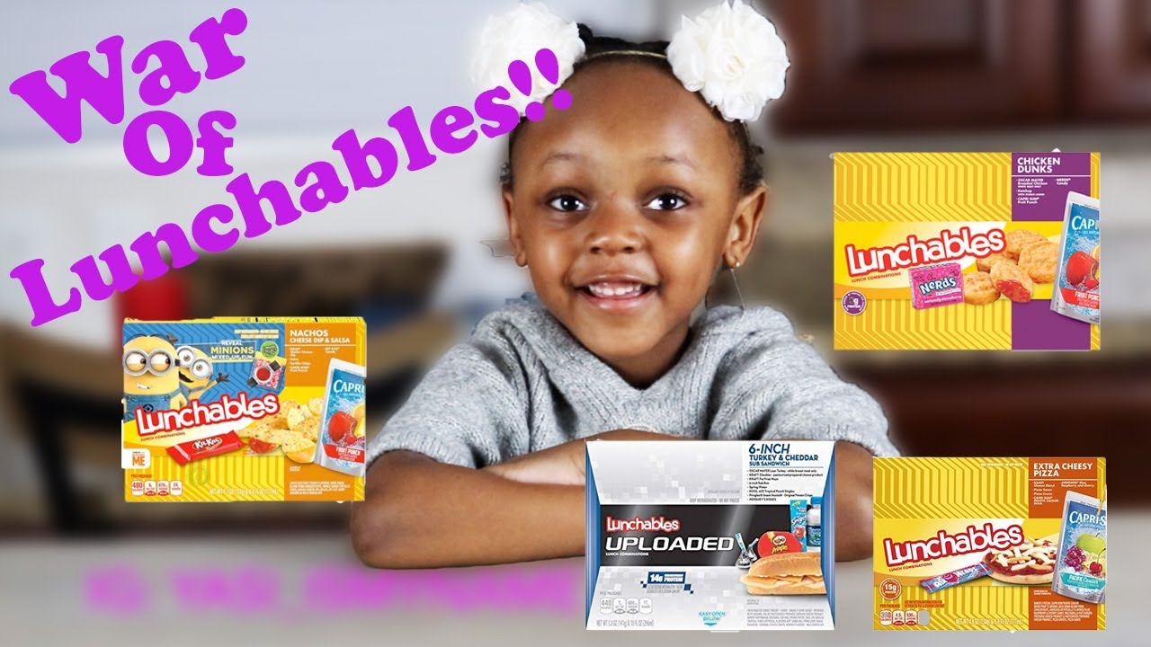 War Of Lunchables - Tiny Pizza, Chicken Nuggets, & Nachos Taste Test!